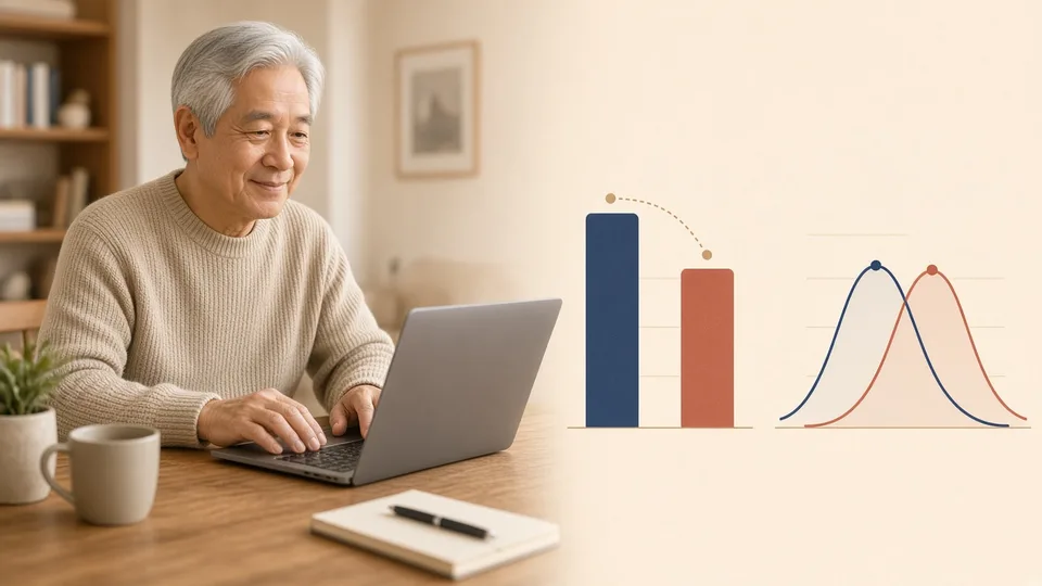 長者在家用電腦比較兩種退休提取方式